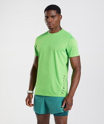 T Shirts Gymshark Deporte Hombre Verde Claro Negras | CO 3310GSO